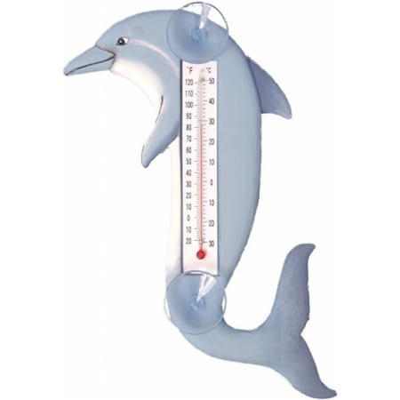 Songbird Essentials Leaping Dolphin Small Window Thermometer